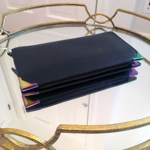 Alexander Wang Prisma Wallet in Black & Iridescent